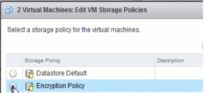 El cifrado/encriptación se realiza mediante Storage Policies